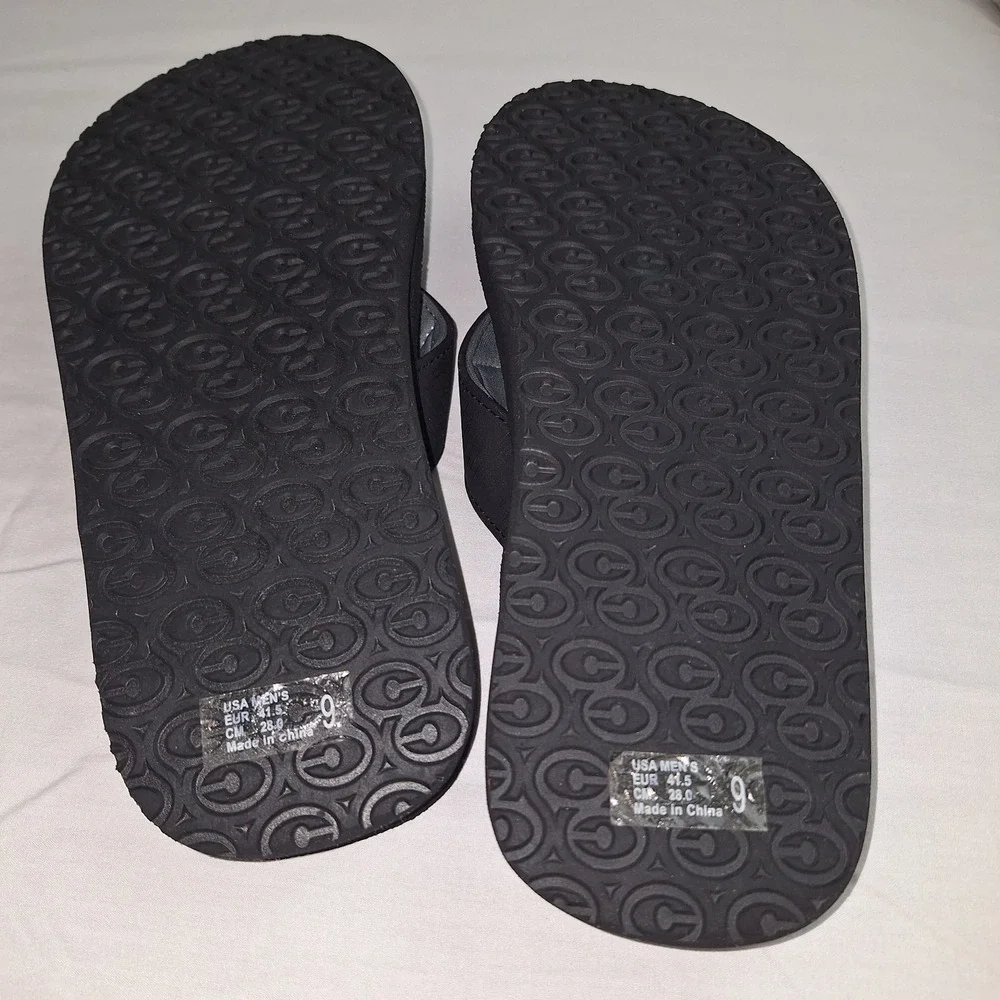 Men's‎ Black Cobian Floater 2 Flip Flops Sandals With Arch Support Size 9